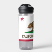 カリフォルニアボトル愛国的カリフォルニア州旗 ウォーターボトル (正面)