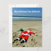 カリフォルニアポストカードからのメリークリスマス! シーズンポストカード (正面/裏面)