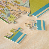 カリフォルニアポストカードマップジグソーパズル ジグソーパズル (側面)