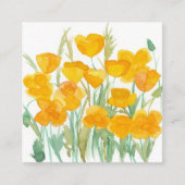 カリフォルニアポピズエッセンシャル油アロマセラピー スクエア名刺 (正面)