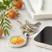 カリフォルニアポピーの花 キーホルダー (側面)