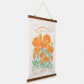 カリフォルニアポピーぶら下がったシードパケットのタペストリー 吊り下げ型タペストリー (傾斜あり)