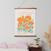 カリフォルニアポピーぶら下がったシードパケットのタペストリー 吊り下げ型タペストリー (寝室)