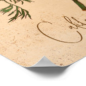 カリフォルニアポピーオレンジ植物野草 ポスター (角)