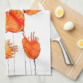 カリフォルニアポピーカラフルズキッチンタオル キッチンタオル (四つ折り)