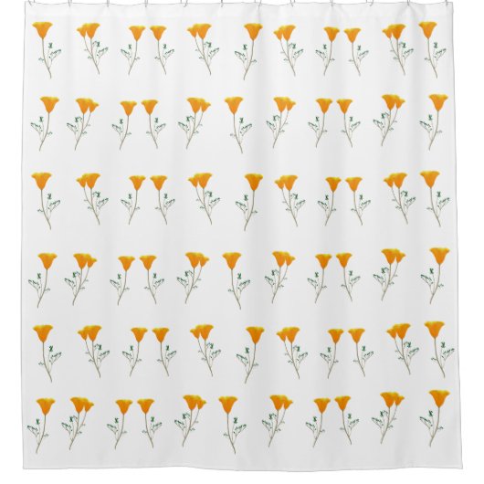 カリフォルニアポピーシャワーカーテン シャワーカーテン (正面)