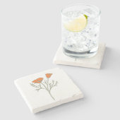 カリフォルニアポピーストーンコースター ストーンコースター (横)