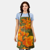 カリフォルニアポピーズアロバーエプロン エプロン (着用した状態)