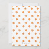 カリフォルニアポピーズブライダルシャワー 招待状 (裏面)