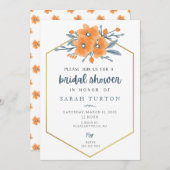 カリフォルニアポピーズブライダルシャワー 招待状 (正面/裏面)