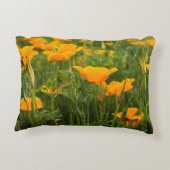カリフォルニアポピーパッチ写真 アクセントクッション (裏面)