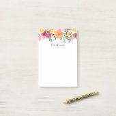 カリフォルニアポピーパーソナライズされた ポストイット (デスク上)