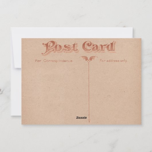 カリフォルニアポピービンテージクリスマスフレームセピア シーズンカード (裏面)