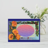 カリフォルニアポピービンテージクリスマスフレームセピア シーズンカード (スタンド正面)