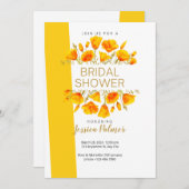 カリフォルニアポピーブライダルシャワー 招待状 (正面/裏面)