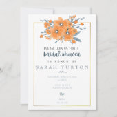 カリフォルニアポピーブライダルシャワー 招待状 (正面)