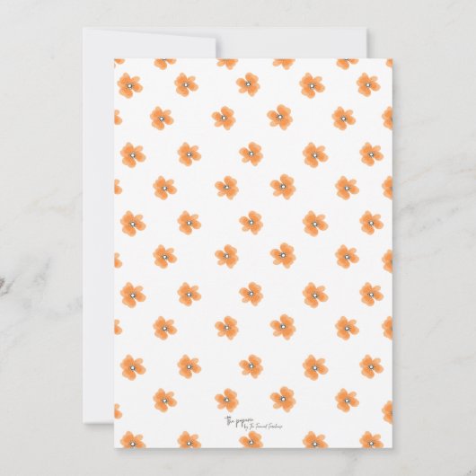 カリフォルニアポピーブライダルシャワー 招待状 (裏面)