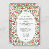 カリフォルニアポピー図解入りの、写真付きのズディナーメニュー メニュー (正面/裏面)