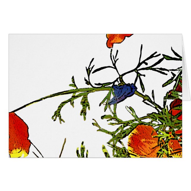 カリフォルニアポピー抽象芸術 (正面横)