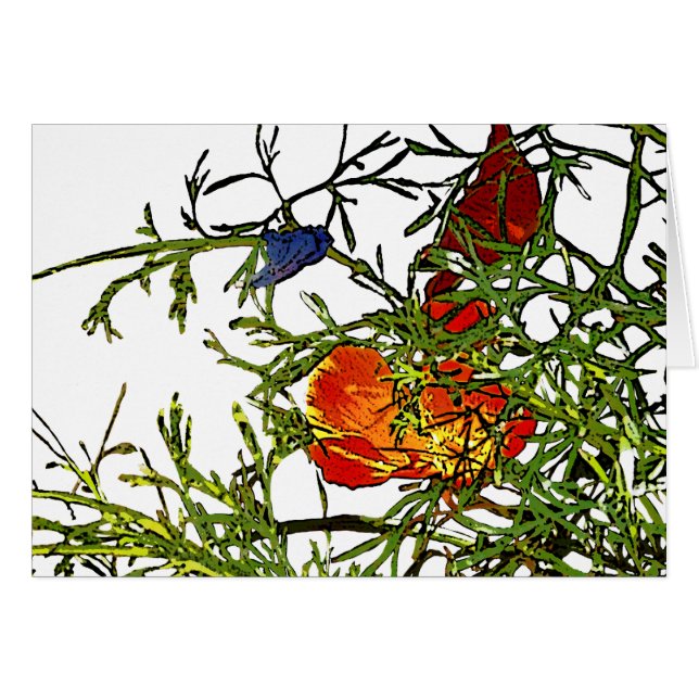 カリフォルニアポピー抽象芸術 (正面横)