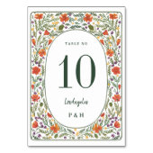 カリフォルニアポピー結婚ズ テーブルナンバー (裏面)