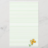 カリフォルニアポピー花オレンジグリーン裏打ち (裏面)