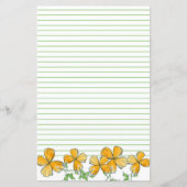 カリフォルニアポピー花オレンジグリーン裏打ち (正面)