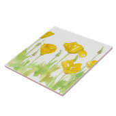 カリフォルニアポピー花野草植物園 タイル (側面)