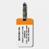 カリフォルニアポピー荷物タグ ラゲッジタグ (裏面縦)