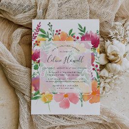 カリフォルニアポピー赤ちゃんシャワー招待状 招待状