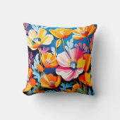 カリフォルニアポピー鮮やかズの花 クッション (正面)