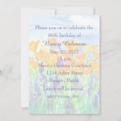 カリフォルニアポピー80th誕生日パーティーへの招待 招待状 (裏面)