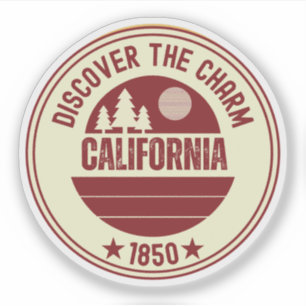 カリフォルニアポピー - カリフォルニア州の州花 シール