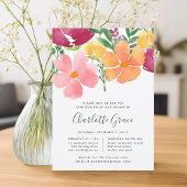 カリフォルニアポピー《キリスト教》洗礼式や命名式またはバプテスマ招待状 招待状