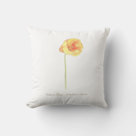 カリフォルニアポピー クッション (正面)