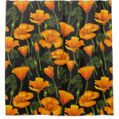 カリフォルニアポピー シャワーカーテン (正面)