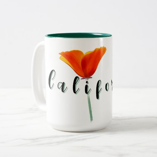 カリフォルニアポピー ツートーンマグカップ (正面左)