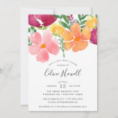 カリフォルニアポピー | ブライトフローラブライダルシャワー 招待状 (正面)