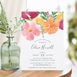 カリフォルニアポピー | ベビーシャワー招待状 招待状