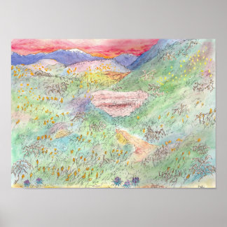 カリフォルニアポピー ポスター