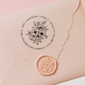 カリフォルニアポピー |名前をカスタムすると差出人住所 ラバースタンプ