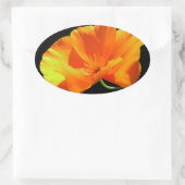 カリフォルニアポピー 楕円形シール (バッグ)