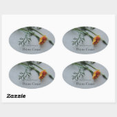 カリフォルニアポピー 楕円形シール (シート)