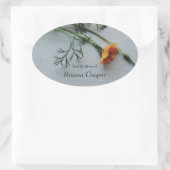 カリフォルニアポピー 楕円形シール (バッグ)