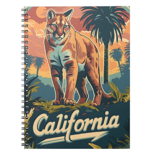 カリフォルニアマウンテンライオン ノートブック (正面)