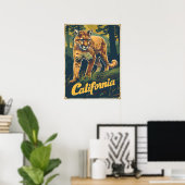 カリフォルニアマウンテンライオン ポスター (ホームオフィス)