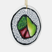 カリフォルニアマキ転がシシ日本の食品 セラミックオーナメント (右)