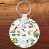 カリフォルニアマップキーチェーン キーホルダー (正面)