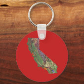 カリフォルニアマップキーチェーン キーホルダー (正面)