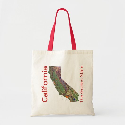 カリフォルニアマップバッグ トートバッグ (正面)